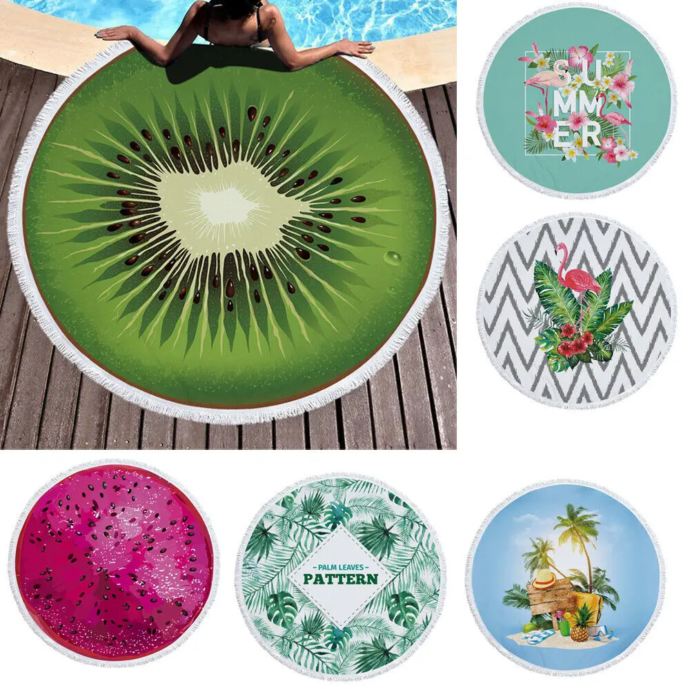 

150*150 cm Beach Style Floral Print Large Microfibre Beach Bath Towel Sports Travel Camping Gym Lightweight Lots