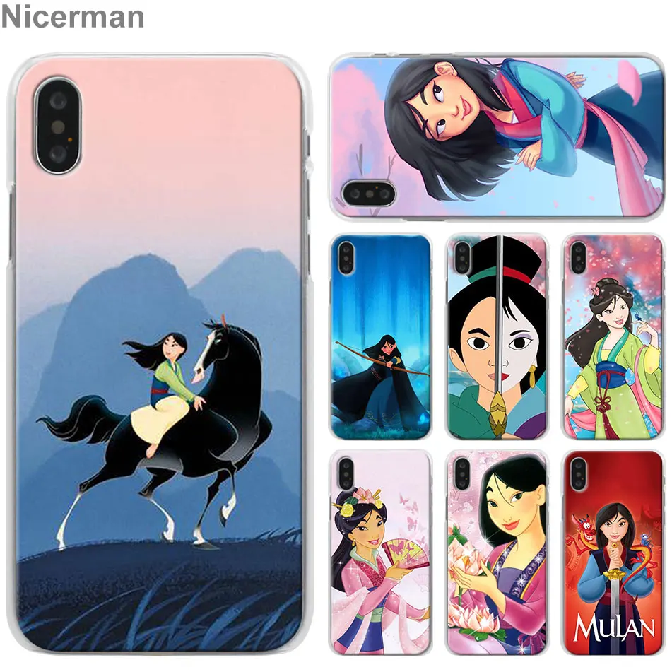 

Hua Mulan Princess Cartoon Phone Cases for Apple iPhone 7 8 Plus 6 6s Plus X XS XR XS MAX 5 5s Cell Phone Case Coque