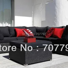 Стиль открытый черный ротанга пляжная мебель