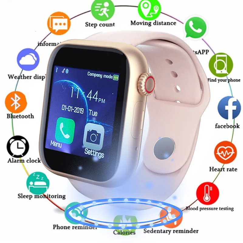 

Smart Watch Men Women with SIM Card Camera Bluetooth Call Pedometer Message Reminder Phone Watch For Apple Android Watch Men