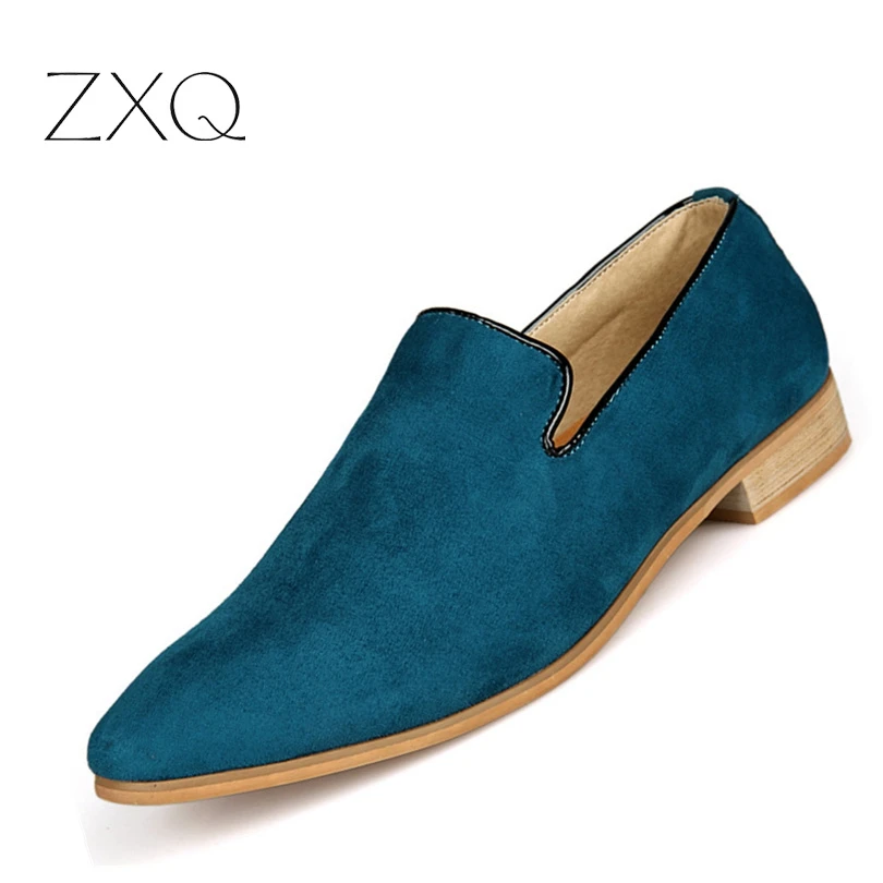

2017 New Men Shoes Pointed Toe Nubuck Leather Men's Flats Casual Moccasins Driving Shoes Men Loafers