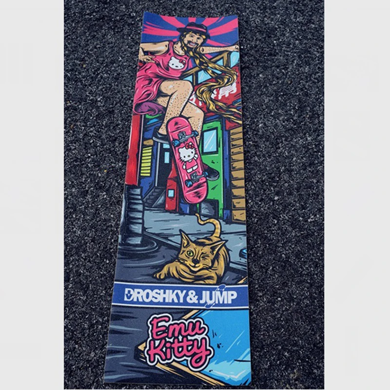 Бесплатная доставка скейтборд griptape длинная клейкая лента 83x23 см 125x25 см|Скейтборд|