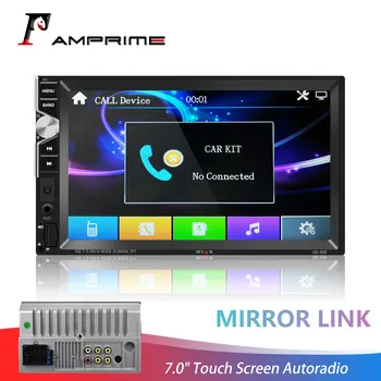 

AMPrime 2Din Car Radio Autoradio 7" Touch Screen Car Multimedia Player MP5 Bluetooth Mirror Link AUX Cassette Recorder Stereo