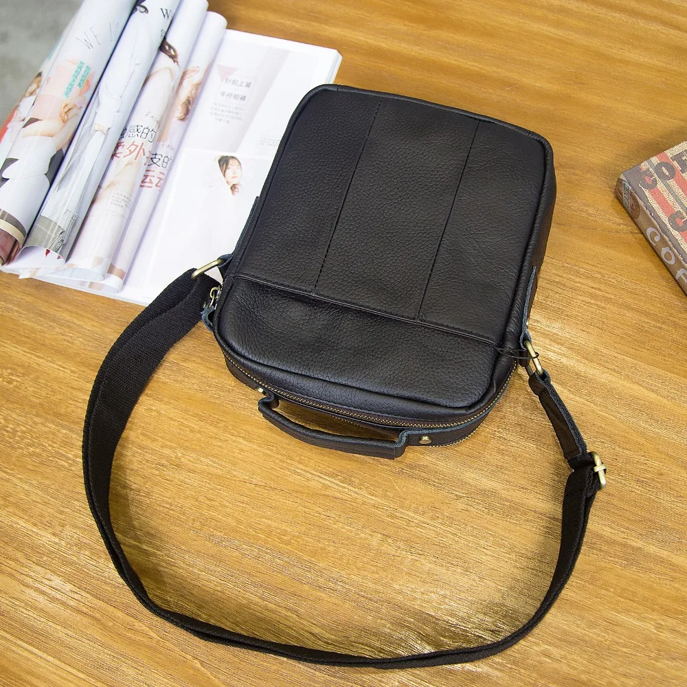 Оригинальная кожаная Мужская Дизайнерская Повседневная винтажная сумка-мессенджер через плечо модная мужская сумка Mochila планшеты Сумка-тоут 2005b