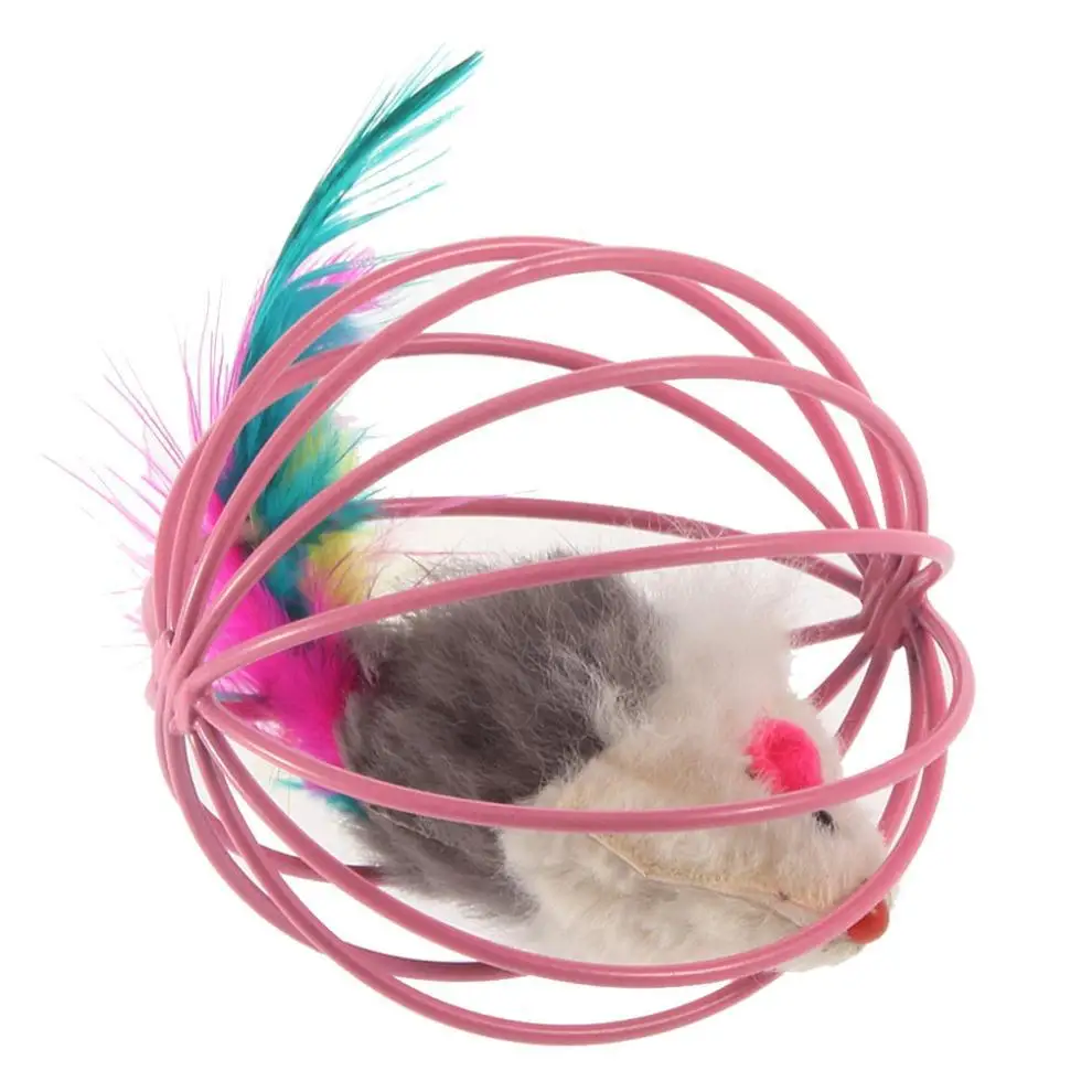 Забавный подарок игральные игрушки ложная мышь в крысиной клетке мяч для питомца кошки котенка продвижение