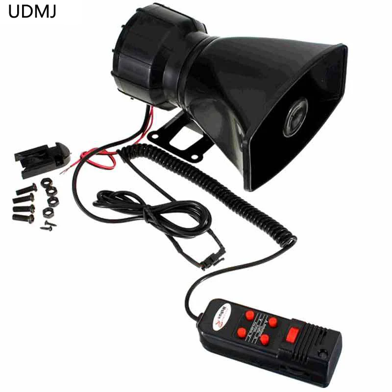 

UDMJ 12V Car Auto Vehicle Truck 5 Sounds Alarm Siren Horn PA System&Speaker Car Loud Horn/Siren Max Loud Alarm Free Shipping