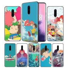 ponyo Soft Black Silicone Case Cover for OnePlus 6 6T 7 Pro 5G Ultra-thin TPU Phone Back Protective