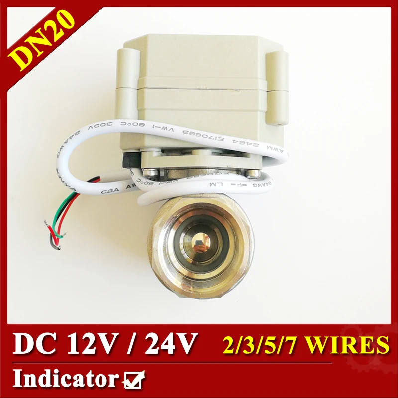 

Tsai Fan Electric motor valve SS304 3/4" DC12V/24V valve 2/3/5/7 wires DN20 Motorized valve for drinking water equipment