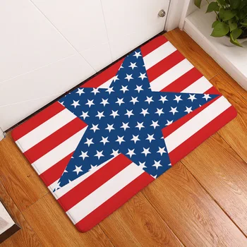 

New Five-pointed Star Bathroom Non-slip Mat Door Mat Digital Printing Mat Bathroom Kitchen Bathroom Decoration