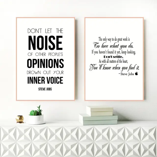 steve jobs inspiring quote canvas art print and poster modern black and white minimalist canvas poster office wall decor quote jobs online