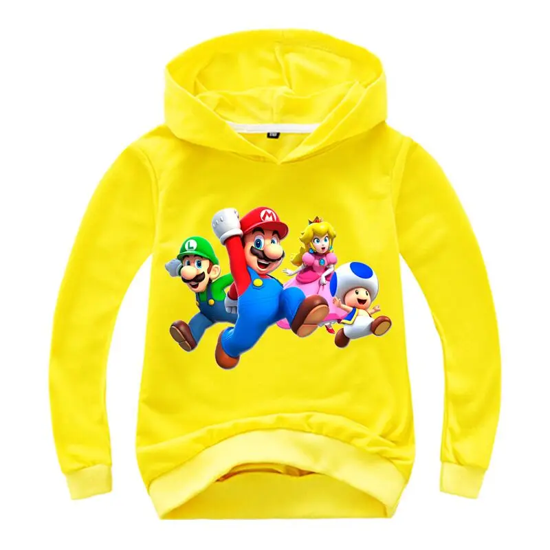 Classic cartoon Kids Boys Super Mario Playing 3D Print Sweatshirt Long Sleeve Game Hoodie Shirt For Girls Coat Jacket