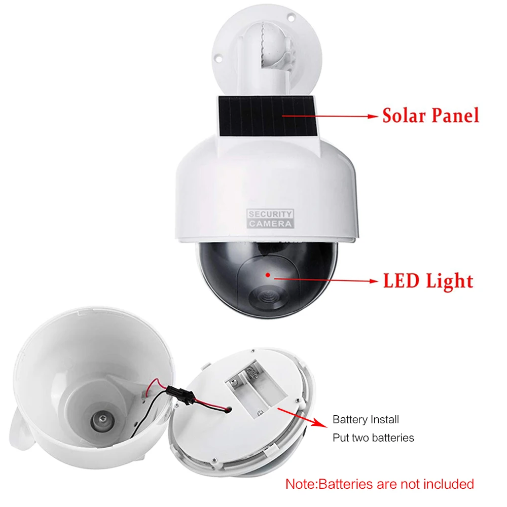  Newest Solar Power Fake Camera Dummy Outdoor Indoor Dome Waterproof Simulate Security Camera Led Li - 32973581455