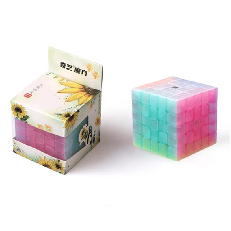 Новые QiYi Qizheng S Cube 5x5 анти-клей Magic Cube с эластичной Весна Развивающие игрушки для мозга школа желе Цвет