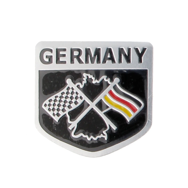 3D Metal Aluminium Car Emblem Germany German Flag Grille Badge Decal
