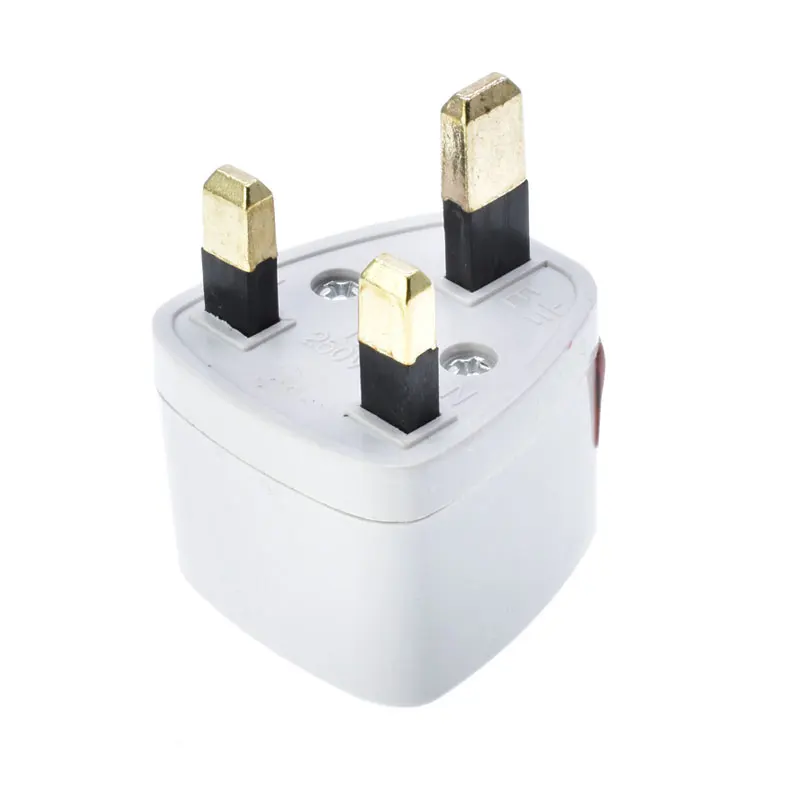 Multifunction conversion plug EU US AUS European type F to UK type G 3 pins 13A charge power plug adapter