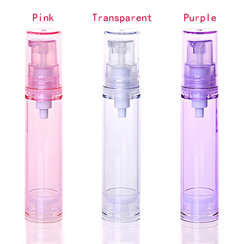 

10ml Refillable Bottles Portable Airless Pump Vacuum Bottle Toiletries Container Refillable Plastic Travel Cosmetic Bottles