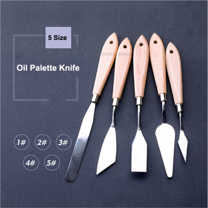 Quality Palette Knife Painting Stainless Steel Scraper Spatula Wood Handle Art Supplies for Artist Canvas Oil Paint Color Mixing quality palette knife painting stainless steel scraper spatula wood handle art supplies for artist canvas oil paint color mixing