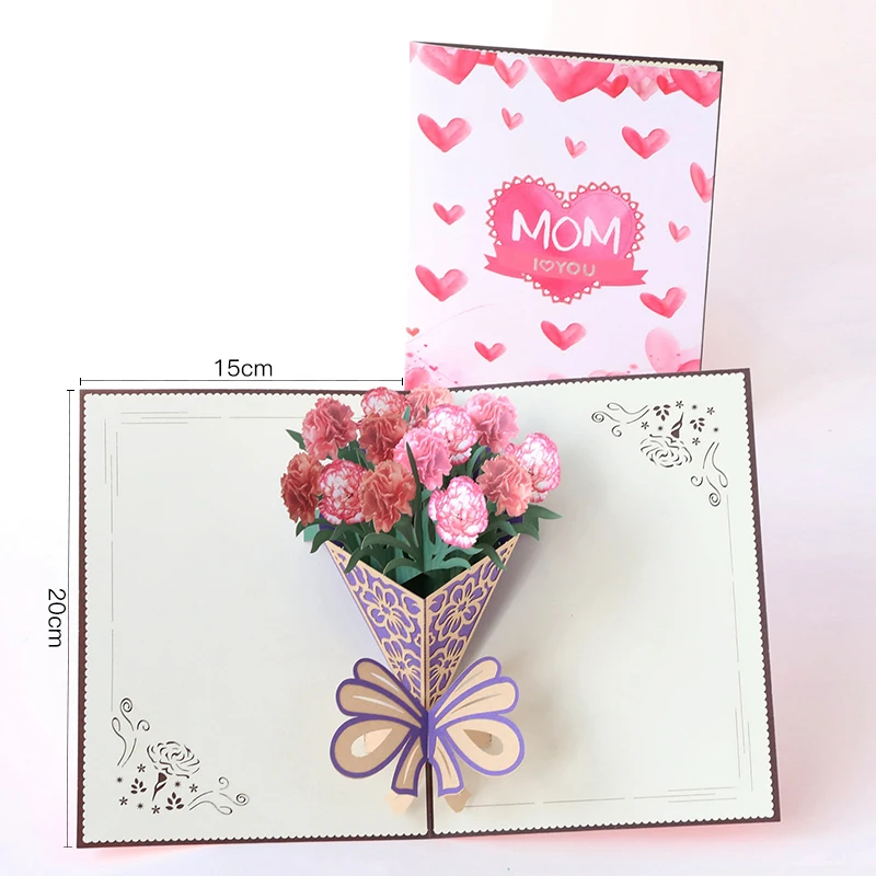 3D День матери всплывающие открытки цветы открытка юбилей день рождения подарки открытка спасибо открытка на все случаи жизни жена ее девушка - Цвет: G2057C
