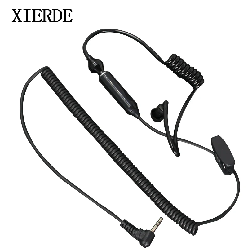 

2.5mm 1 Pin In-Ear Covert Earpiece Headset PTT Mic for Motorola Portable Radio TLKR T5 T7 T8 T80 Talkabout XTR446 Walkie Talkie