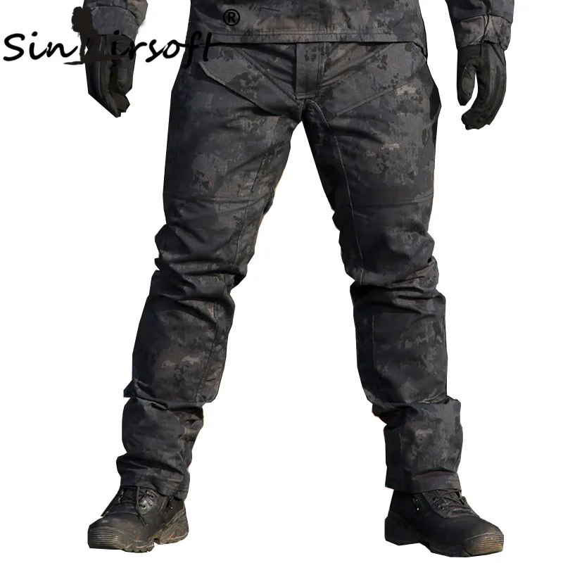 SINAIRSOFT TACTICAL Men Military Bionic Camouflage Hunting Pants Outdoor Sports SWAT Scratch-resistant Airsoft Shooting Trousers
