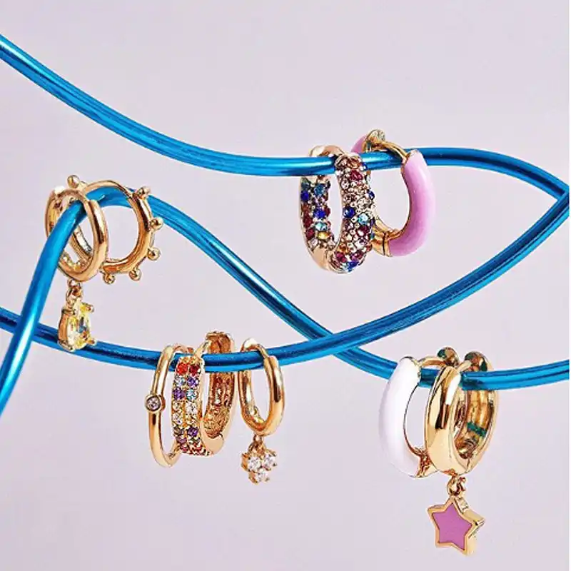 Кольцо Простая цветная Серьга 20 дизайнов Новое поступление Высокое качество оптовая продажа с фабрики элегантность милая девочка Рождеств...