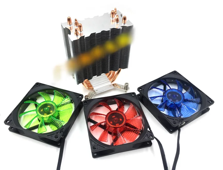 

Universal Radiator CPU Cooler Cooling Fan For X58 X79 2011 1366 1155 1150 1151 1155 For AM4 AM3 FM1 9cm PWM
