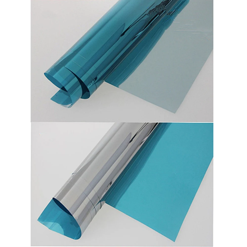 

0.9x5m Solar Blue Silver Window Tint Film High Reflective One Way Mirror Insulation Stickers