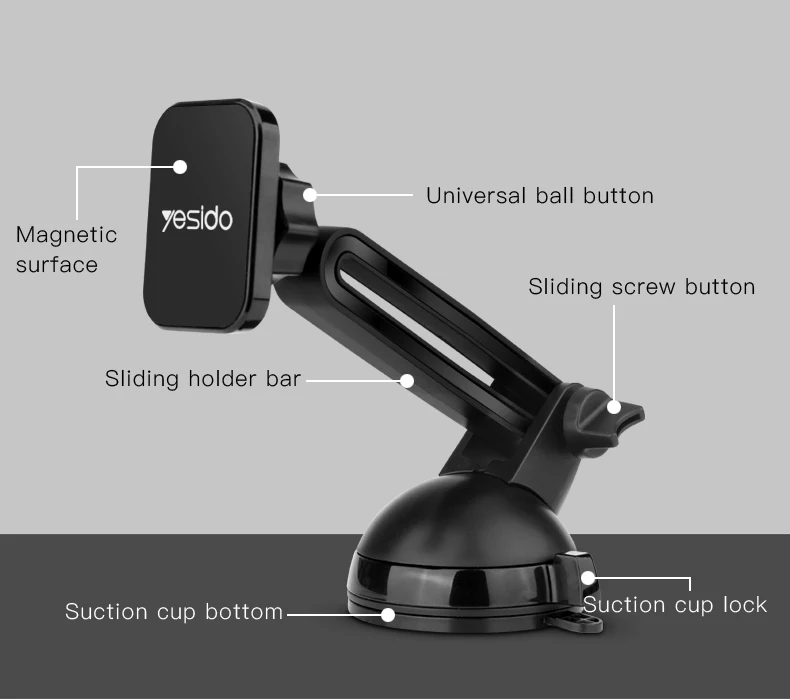 Magnetic Car Phone Holder Stand Windshield Sucker Car Mount (13)