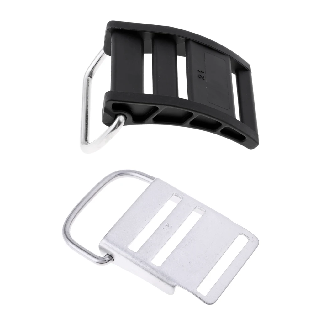 Perfeclan 2Pcs Performance Underwater Scuba Diving Diver Tank Strap Cam Buckle Universal Fits 2 Inch Wide Band Belt 