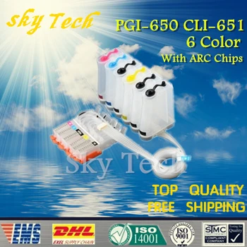 

6 Color Empty CISS For PGI650 CLI651 , PGI-650 CLI-651 Suit for Canon MG6360 MG7160 ,with ARC Chip