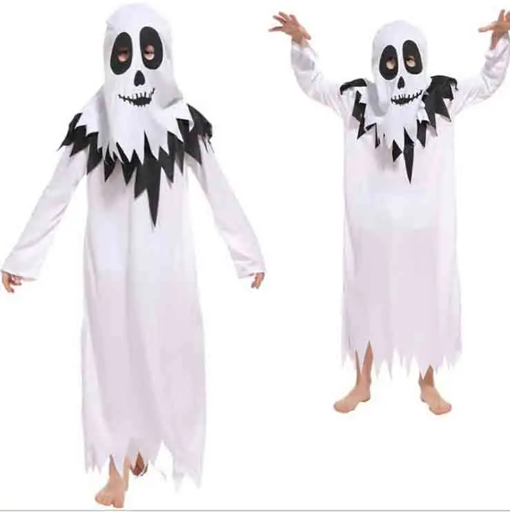 

Children`s Ghost Skeleton Cosplay Halloween Carnival Costume Kids Boys Vampire Demon Costume Playsuit Party Fancy Dress For Boys