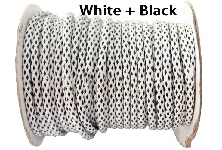 

3.5mm White+Black Korea Core Waxed Wax Cord String Thread+ 50yds/roll DIY Jewelry Findings Accessories Bracelet Necklace rope