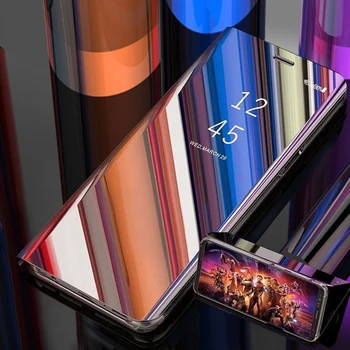 

Wake UP Mirror Plating Flip Case for Xiaomi Redmi 6A 6 K20 Note 6 5 7 Pro Hard Luxury Cover for Xiaomi mi A2 Lite A1 Stand Case