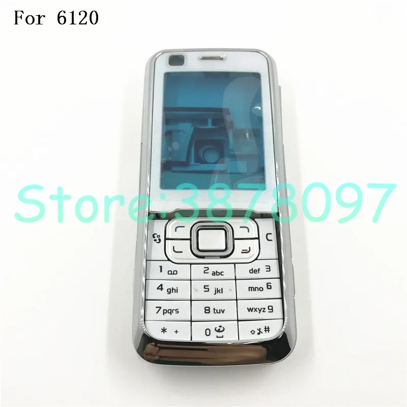 Чехол для телефона Nokia Asha 6120 6120C+ клавиатура+ задняя крышка батареи с логотипом