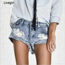 2019 летние шорты сексуальные рваные короткие джинсы женские s шорты с высокой талией синие обжимные джинсовые шорты для женщин повседневные