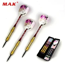 3 шт 19 г Черный стальной наконечник и красная маркировка/черный вал Дротика s с красным цветком Дротика полета