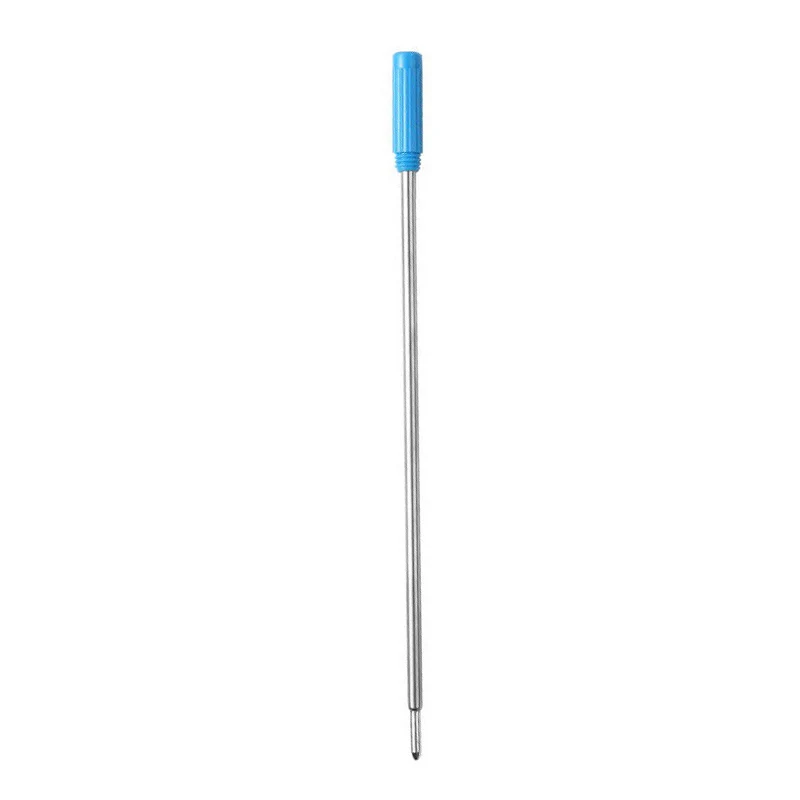 10 шт./партия металлические шариковые ручки черные, голубые чернила цвета 11,6 см длина ручки с кристаллами заправка школьные канцелярские принадлежности - Цвет графита: Blue