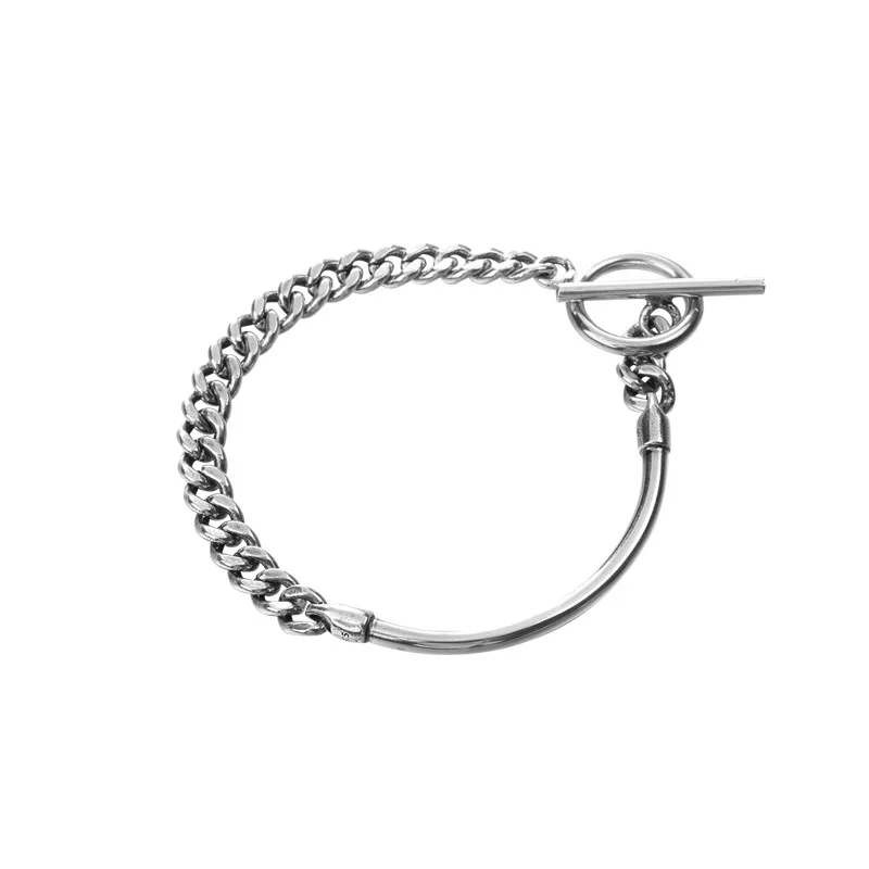 

Retro Geometry Chain 925 Sterling Silver Bracelet