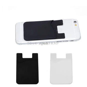 

1Pc Silicone Credit Card/ID Wallet Sleeve Adhesive Phones Holder Universal Whosale&Dropship