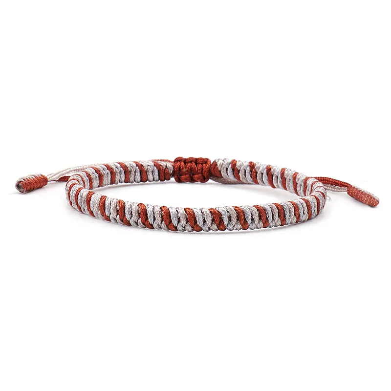 DIEZI 2 цвета ручной молитвенный узел счастливая веревка Браслеты Для мужчин Для женщин в этническом стиле тибетского буддизма Плетеный плетеные браслеты браслет