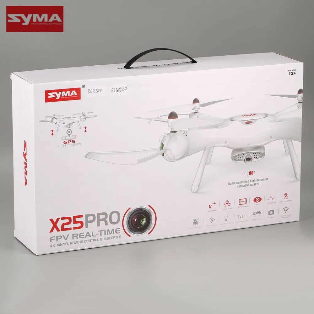 Syma X25PRO 2,4 г gps позиционирования FPV системы Радиоуправляемый Дрон Quadcopter с 720 P HD Wifi регулируемая камера высота удерживайте Follow Me подарок hi