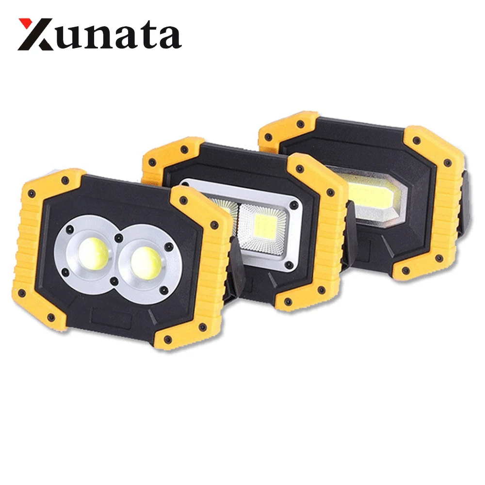 

30W 1PC COB Portable Spotlight Floodlights Rechargeable LED Lantern Flashlight Waterproof Hunting Camping Light Work Light Lamp