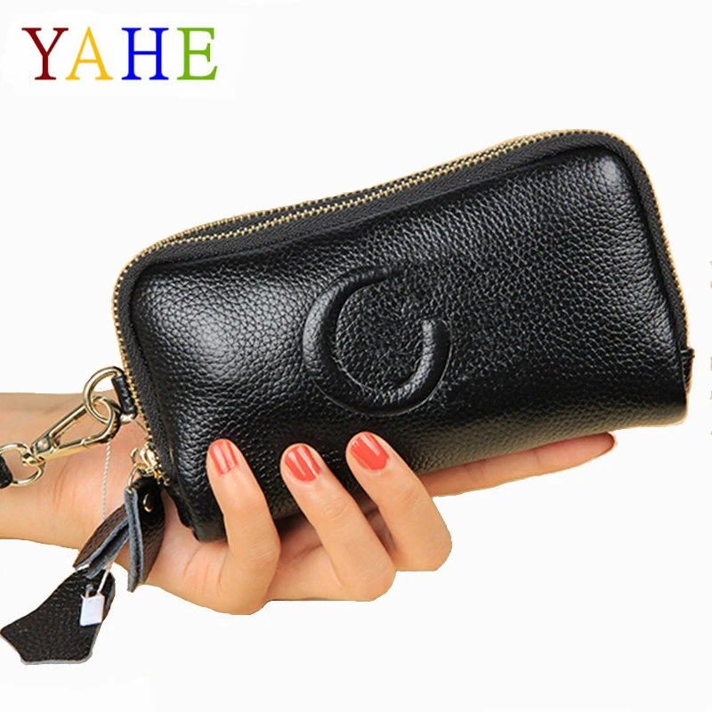 

YaHe 2018 Brand Fashion Women Handbags Item Organizer Purses Female Girl Genuine Leather Coin Phone Money Bag Small Clutch Pouch