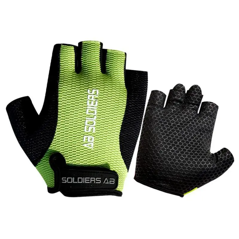 1 زوج المرأة/رجال مكافحة زلق تنفس رياضة قفازات تدريب كمال الأجسام رياضة الدراجات قفازات اللياقة بممارسة صدمات
