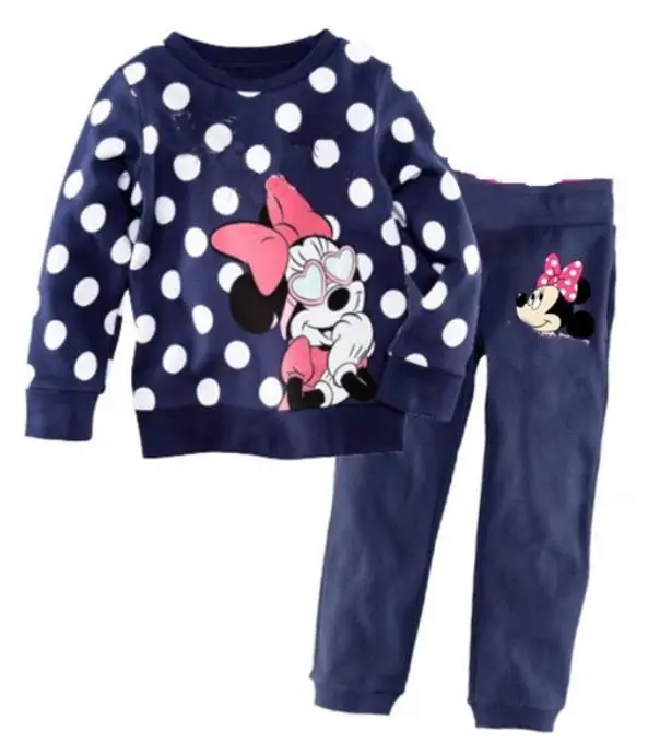 Children pajamas Soft Sleeping suits cotton clothing sets Girls Cartoon kids underwear set Autumn Winter indoor clothing - Color: style 21