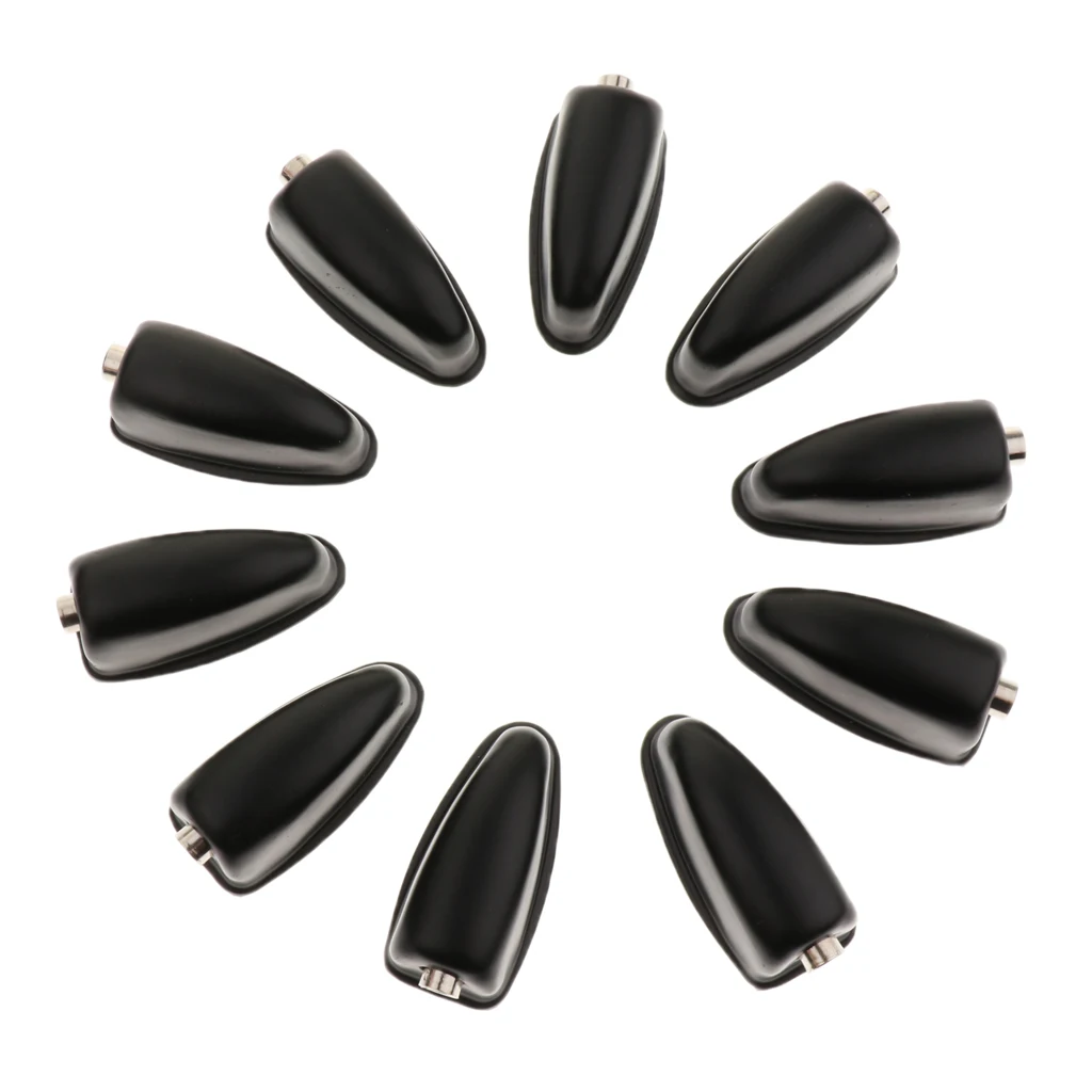 10 Pieces Finest Iron Bass Drum Claw Hooks Percussion Snare Drum Lugs Percussion  Instruments Accessory Silver/Black