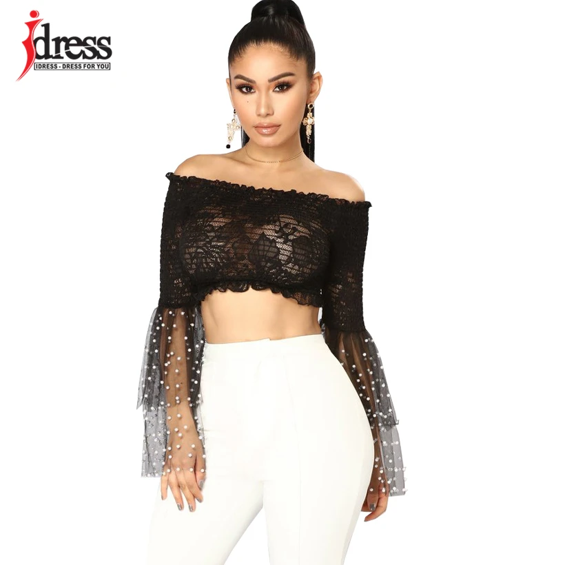 Сексуальные короткие топы IDress без бретелек укороченный женский топ с