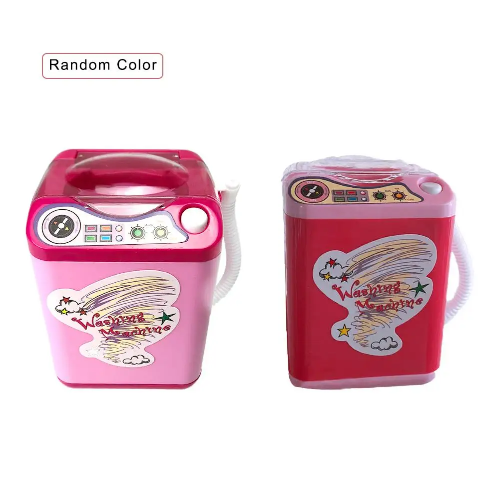 Мини-стиральная машина, электрическая детская игрушка для ролевых игр, розовый, красный, имитация, стиральная машина, детская головоломка, домашняя игрушечная бытовая техника