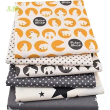 Chainho твиловая, хлопковая ткань, Лоскутная Ткань с героями мультфильмов, DIY швейная стеганая одежда для детей и детей, 6 шт./партия