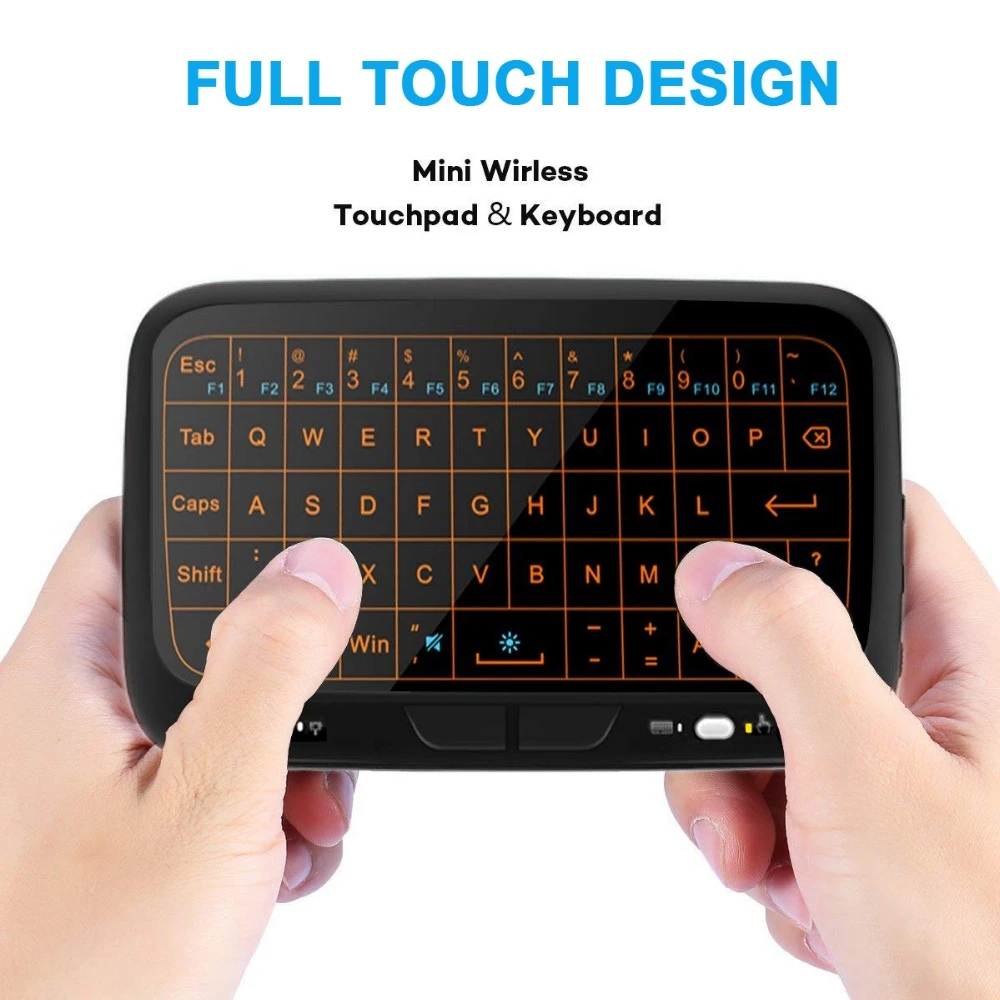 vastleggen Verandering Kort leven 2.4ghz Full Screen Touch Wireless Air Mouse Mini Keyboard Qwerty Keyboard  Touchpad With Backlight Function For Smart Tv Ps3 - Keyboards - AliExpress